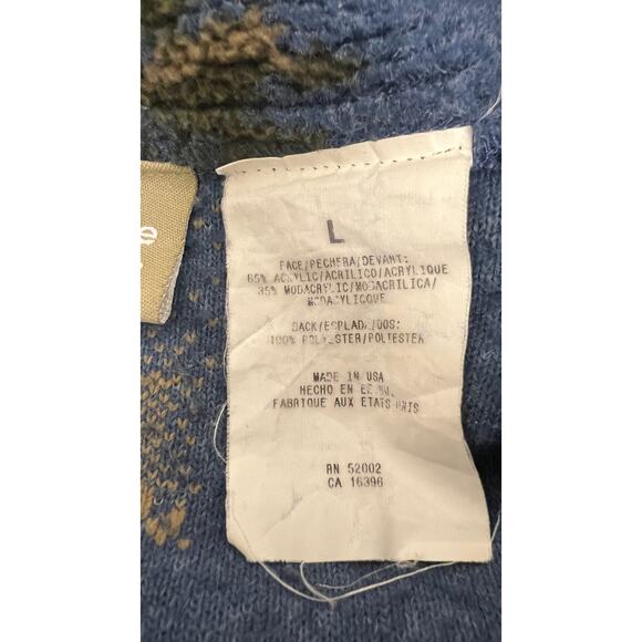 🦌 Liz Claiborne Lizwear Blue Fleece Jacket – Rustic Cabin Outdoor Cozy Wear - Picture 5 of 5